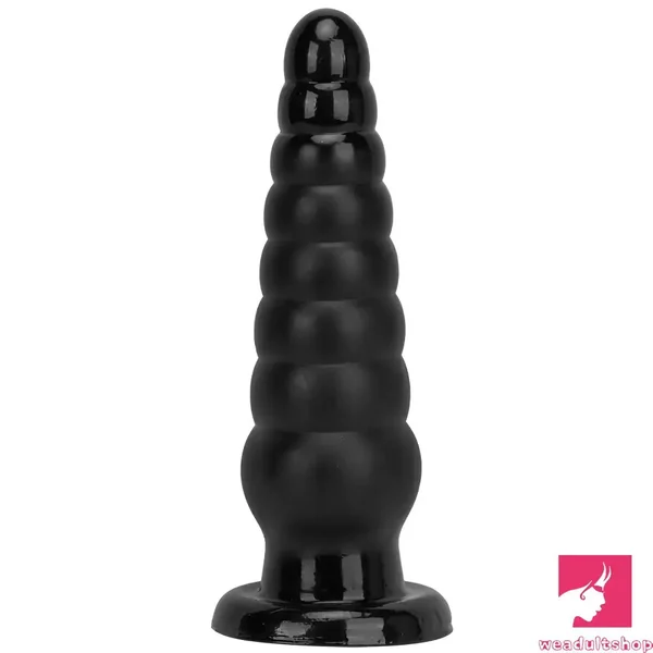 10.63in Realistic Big PVC Cock Black Dildo Butt Plug For Anal Orgasm