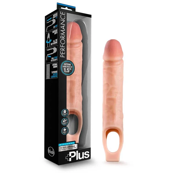 10 Inch Penis Sleeve | Performance Plus Silicone Vanilla Extender