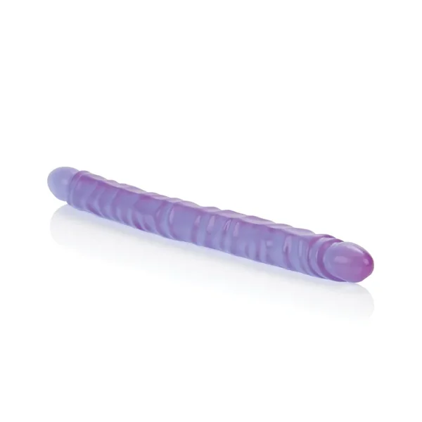 17″ Slim Jim Duo Veined Super Slim Dong – Reflective Gel Purple