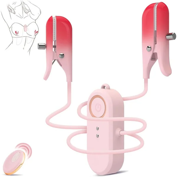 2 In 1 Wearable Nipple Clitoral Clamps Stimulation Vibrator For Women