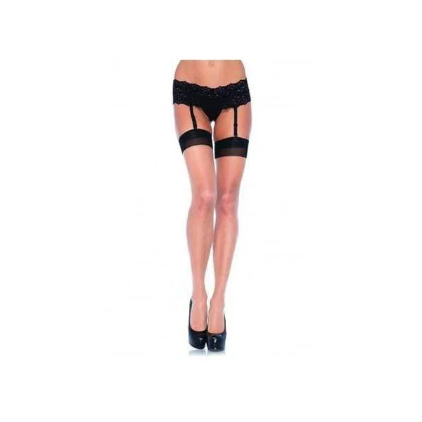 2 Tone Stockings - Queen Size - Nude- Black