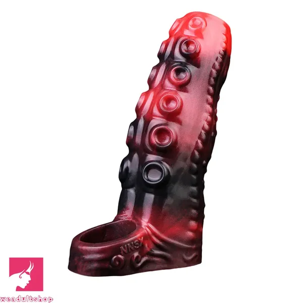 3.54in 4.72in 5.51in 6.69in Tentacle Silicone Soft Dildo Sleeve Penis Extender