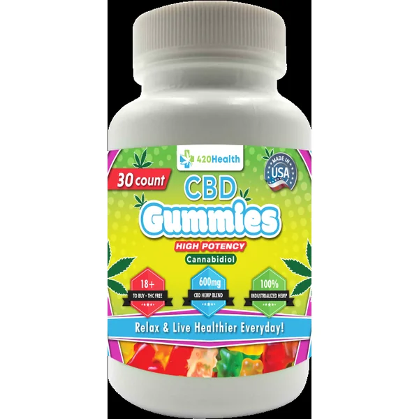 420 HEALTH CBD GUMMIES 30CT BOTTLE 600MG