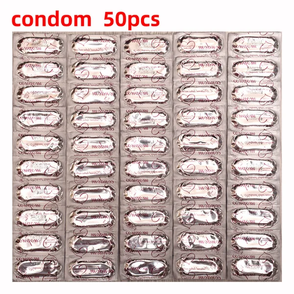 50Pcs/Pack Wholesale Condoms for men Large oil condom Sleeve for penis Strawberry Sex toys for couple