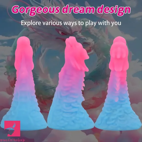 6.49in 7.67in 8.85in Mixed Color Faucet Anal Plug Odd Silicone Dildo