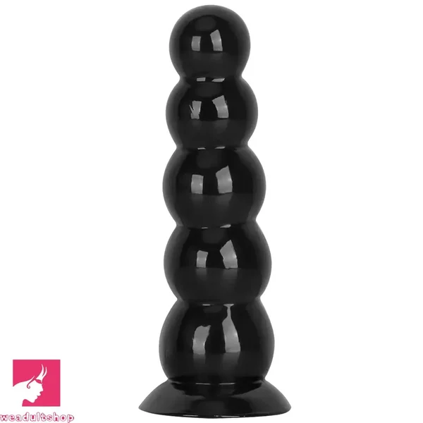 6.7in 8.26in Anal Beads Dildo PVC Black Sex With Powerful Suction Cup
