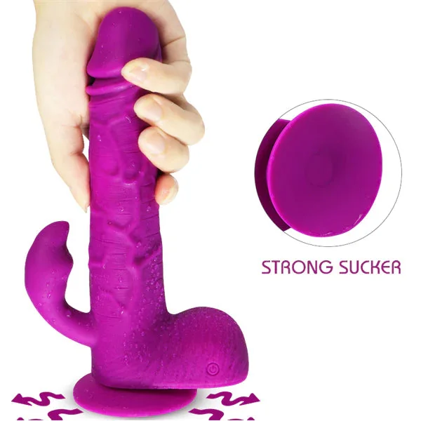 6 Vibration Frequencies Remote Control Thrusting Telescopic Rotating Dildo