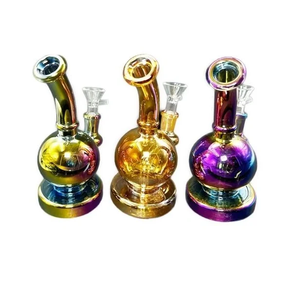 6in Electro Plated Ball Shaped Waterpipe