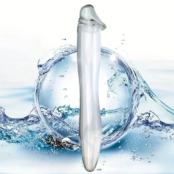 7.87in Double-Ended Anal Plug Dildo Crystal Glass Pleasure Wand Dildo