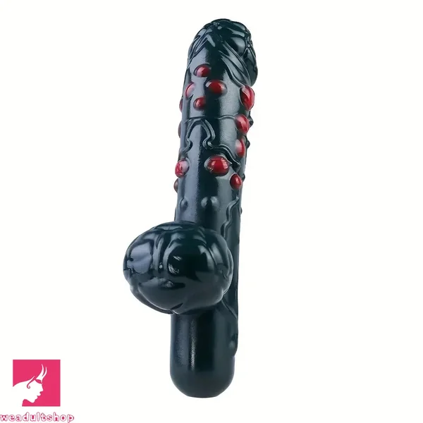 8.46in Liquid Silicone Soft Fantasy Spiked Handle Dildo Handy Masturbator