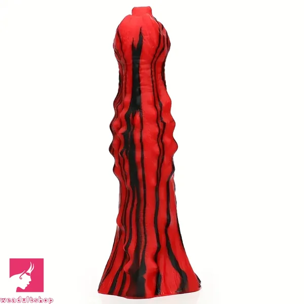 8.66in Thick Silicone Anal Plug Fantasy Dildo With Suction Cup Clit Toy