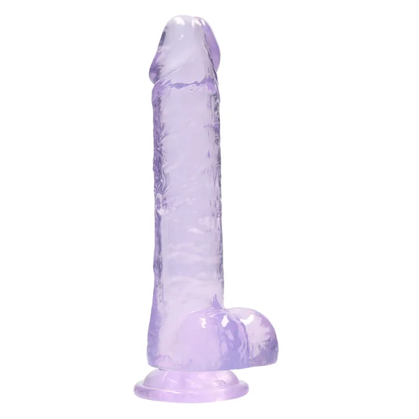 8 Inch Realistic Dildo With Balls - Purple