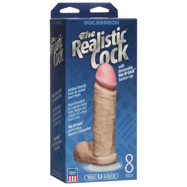 “8”” Realistic Cock W/balls”