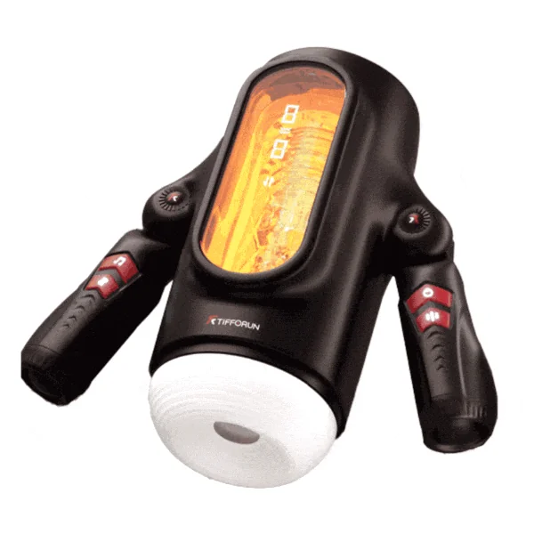 9 Telescopic Vibration LED Display Intelligent Heating Voice Masturbator