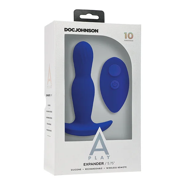 A Play Expander Rechargeable Silicone 5.5 Inch Vibrating Anal Plug W/remote