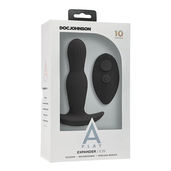 A Play Expander Rechargeable Silicone Anal Plug W/remote