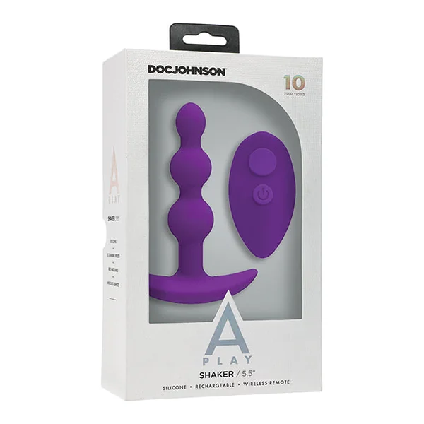 A Play Shaker Rechargeable Silicone Anal Plug W/remote