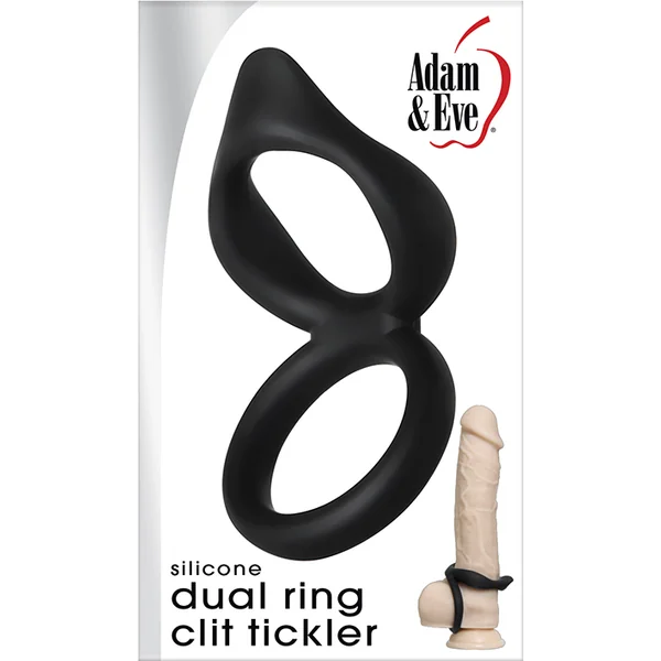 ADAM & EVE SILICONE DUAL RING CLIT TICKLER