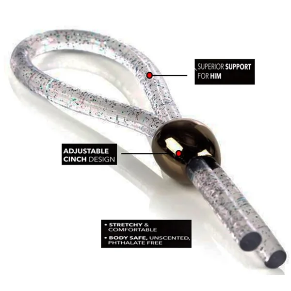 Adjustable Penis Ring Loop Enhancer Clear California Exotic