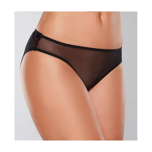 Adore Sheer Teaz Open Panty Black O-s