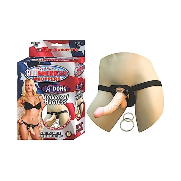 All American Whoppers 8-Inch Dong With Universal - Flesh