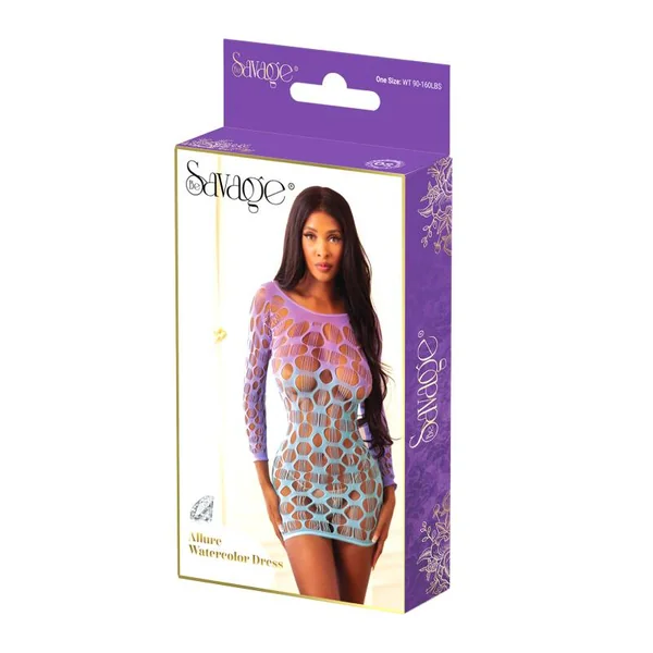 ALLURE OMBRE DRESS PURPLE/TEAL