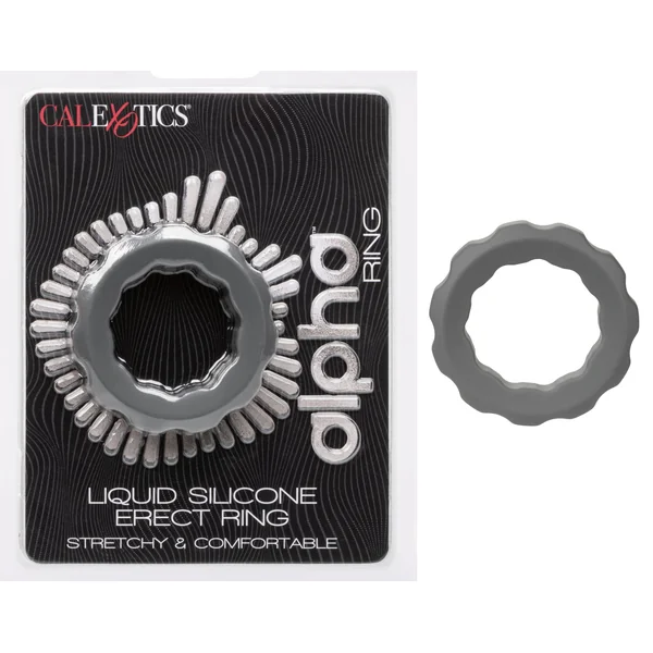 Alpha Liquid Silicone Erect Ring - Gray