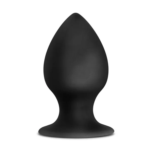 Anal Adventures - Platinum - Silicone Anal Stout Plug - Large - Black
