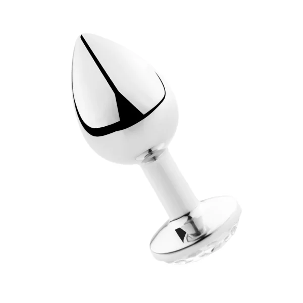 Anal penetration women men sex toy secretplay anal plug aluminum 8cm transparent