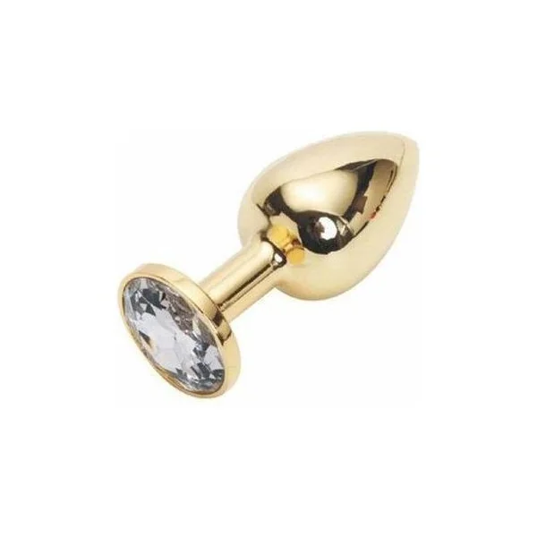 Anal Plug - Stainless Steel Gold -Size Small