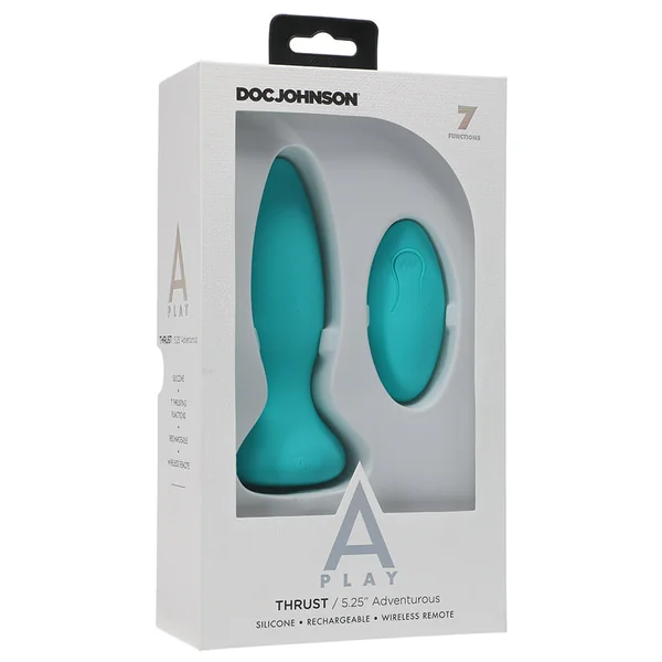 A-Play Thrust Adventurous Rechargeable 5.25" Plug - Teal