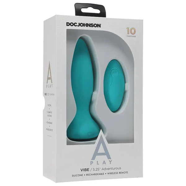 A-Play Vibe Adventurous Rechargeable 5.25" Plug - Teal
