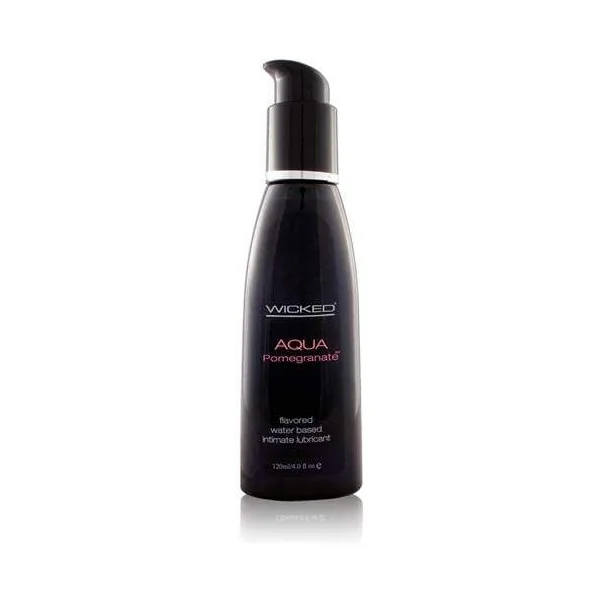 Aqua Pomegranate Flavored Water-Based Lubricant - 4 Oz.