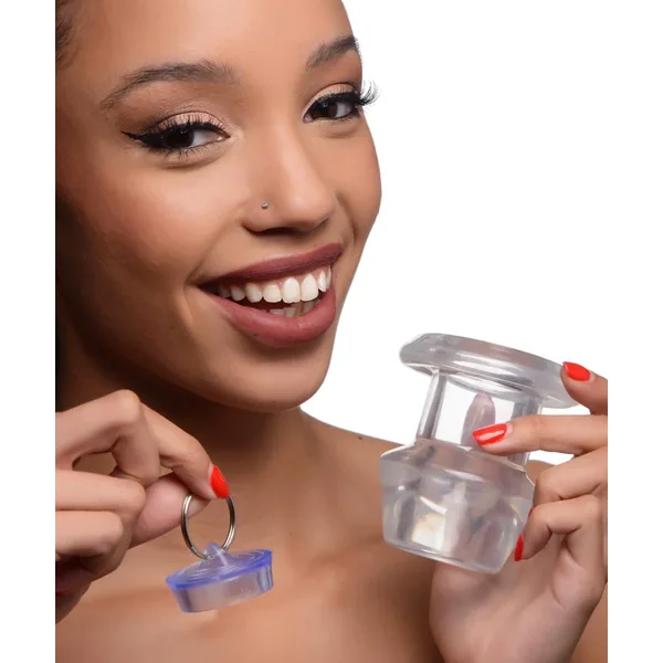 Ass Bung Clear Hollow Anal Dilator with Plug – Large