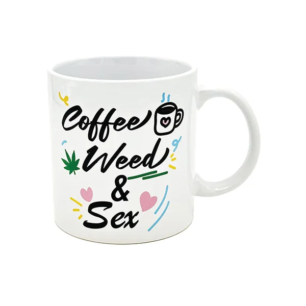 Attitude Mug Coffee, Weed & Sex - 22 Oz