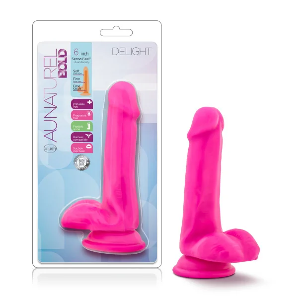AU NATUREL BOLD DELIGHT 6 IN DILDO PINK