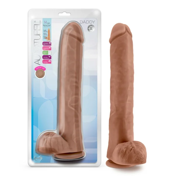 AU NATUREL DADDY 14IN DILDO MOCHA
