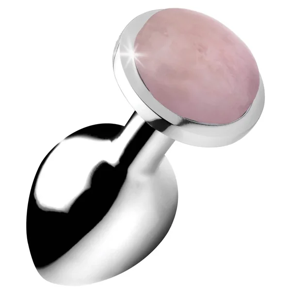 Authentic Rose Quartz Gemstone Anal Plug – Medium