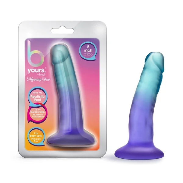 B Yours - Morning Dew - 5 Inch Dildo - Sapphire