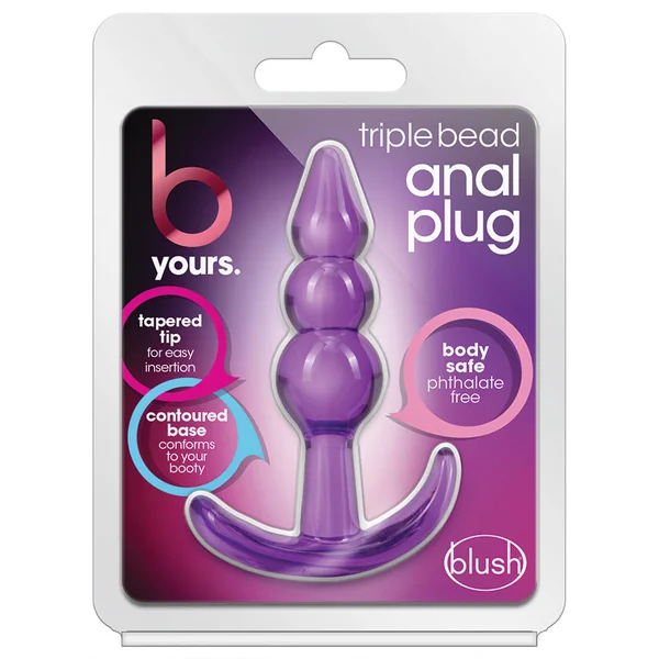 B Yours Purple 3.75-Inch Anal Beads