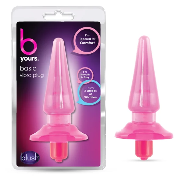 B YOURS SASSY VIBRA ANAL PLUG PINK