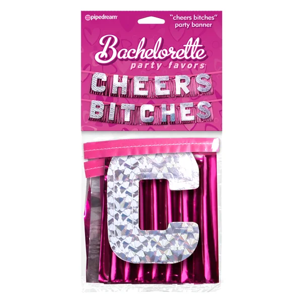 BACHELORETTE CHEERS BITCHES PARTY BANNER