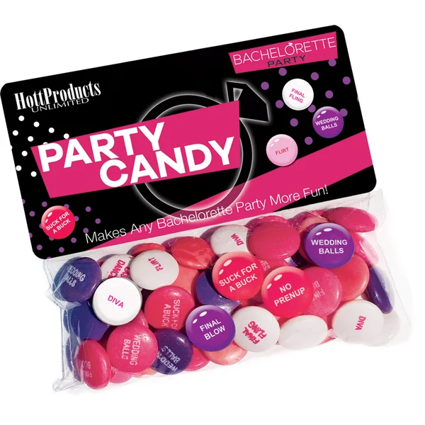 BACHELORETTE PARTY CANDY ASSTD SAYINGS IN BAG W HEADER