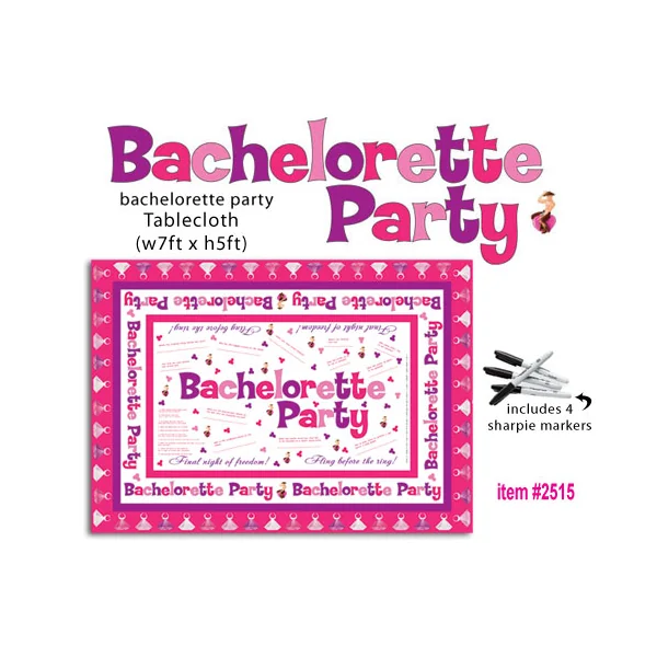 BACHELORETTE PARTY TABLECLOTH TRIVIA
