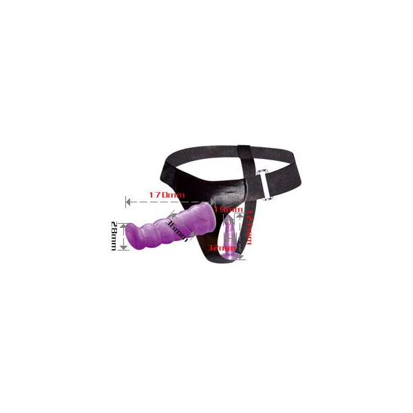 BAILE - LILAC FEMALE ANAL AND VAGINAL HARNESS GPOINT 17 CM