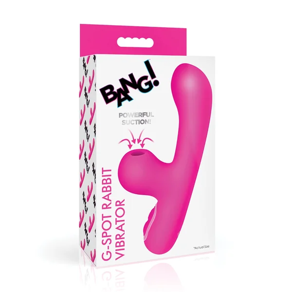 Bang! 10X G-Spot Rabbit Vibrator w/Suction - Pink