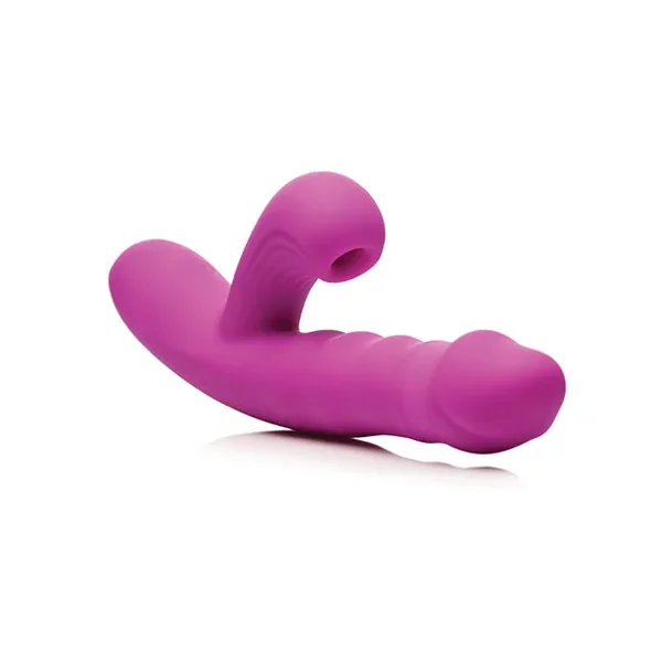 Bang! Thrusting & Sucking Rabbit Vibrator – Purple