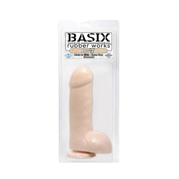 Basix Rubber Works - Big 7 With Suction Cup - Flesh