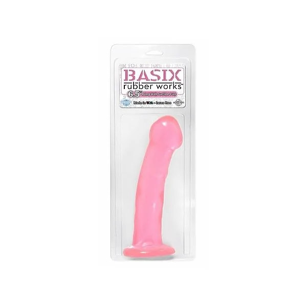 BASIX RUBBER WORKS PINK 6.5IN DONG W/ SUCTION CUP