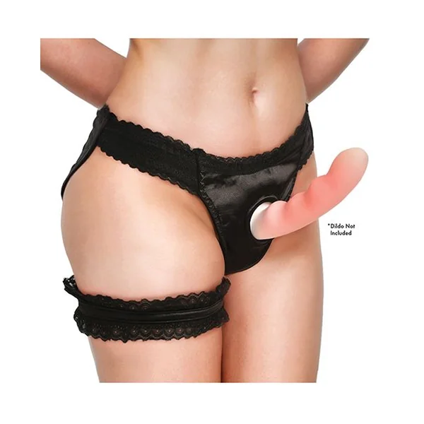 Bedroom Bliss Jolie Strap-On Panty Harness & Garter